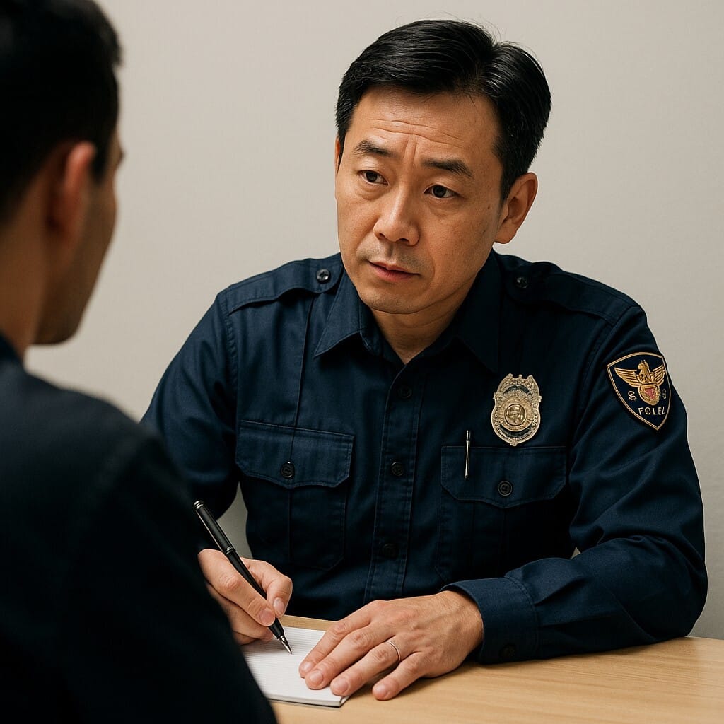 경찰 조사 상황 이미지