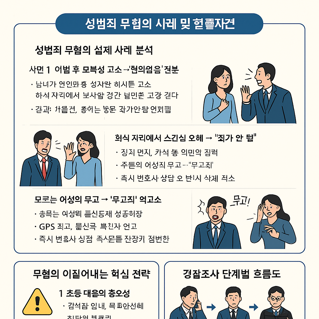 성범죄 무혐의 사례 및 법률 자문: 억울한 피의자를 위한 현실적 가이드