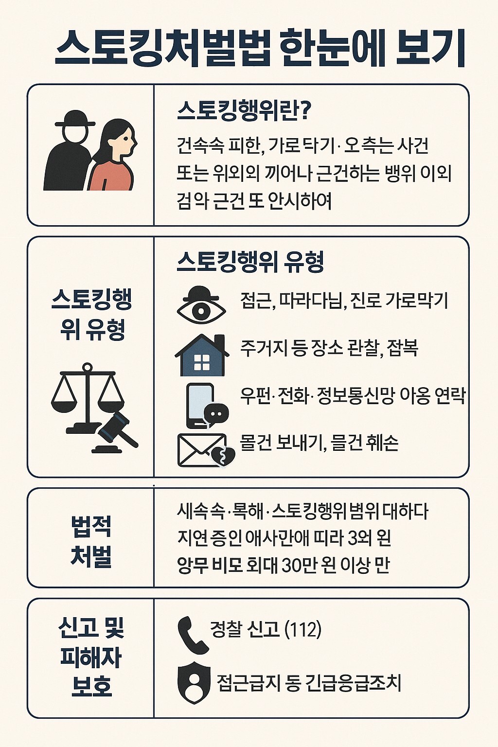 스토킹처벌법 한눈에 보기