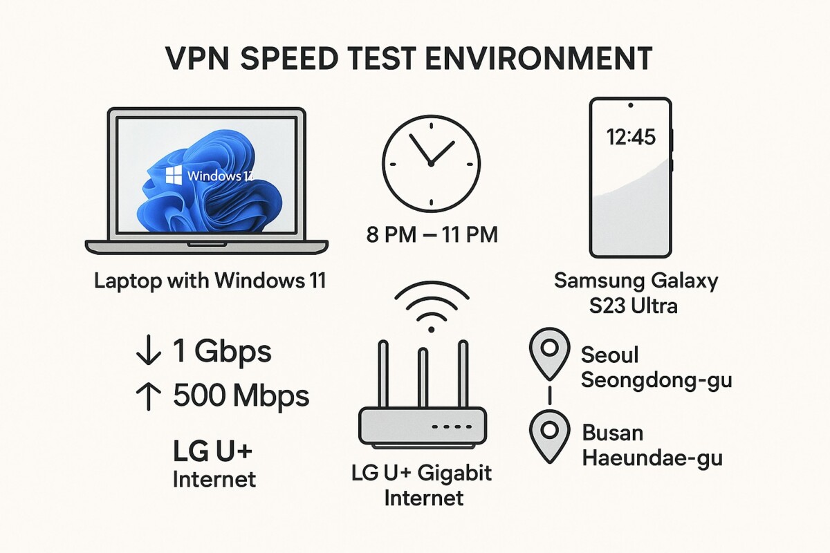 VPN 속도 테스트 환경